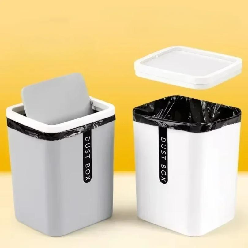 Creative Mini Small Waste Bin Desktop Garbage Basket Home Table Plastic Office Supplies Trash Can Dustbin Sundries Barrel Box