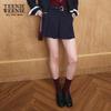 Bear College Style Pleated Skirt