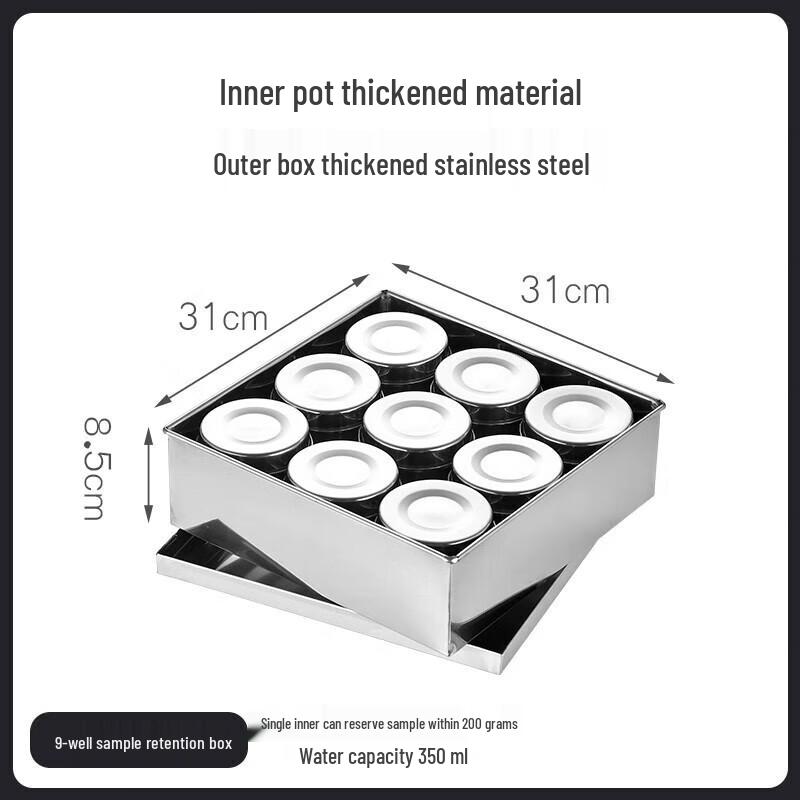 Jingqingfu Stainless Steel Round Food Storage Container Set