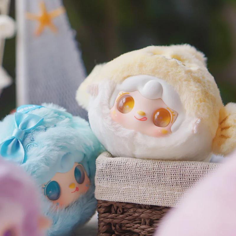 Cute Yooki V6 Ocean Baby Series Vinyl Plush Blind Box Bag Pendant Doll Decoration Keychain Collect Toy Mystery Box Birthday Gift