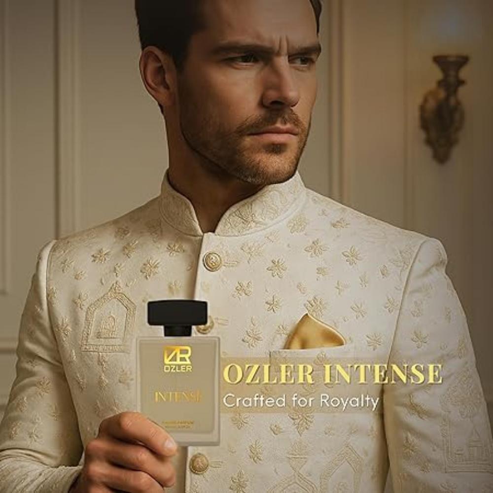 Intens | De Lungă Durată Și Proiecție Puternică EDP 100ml | cu Șofran, Lemn de Agar(Oud), Vanilie | Lemnos & Picant Parfum de Lux Premium pentru Bărbați