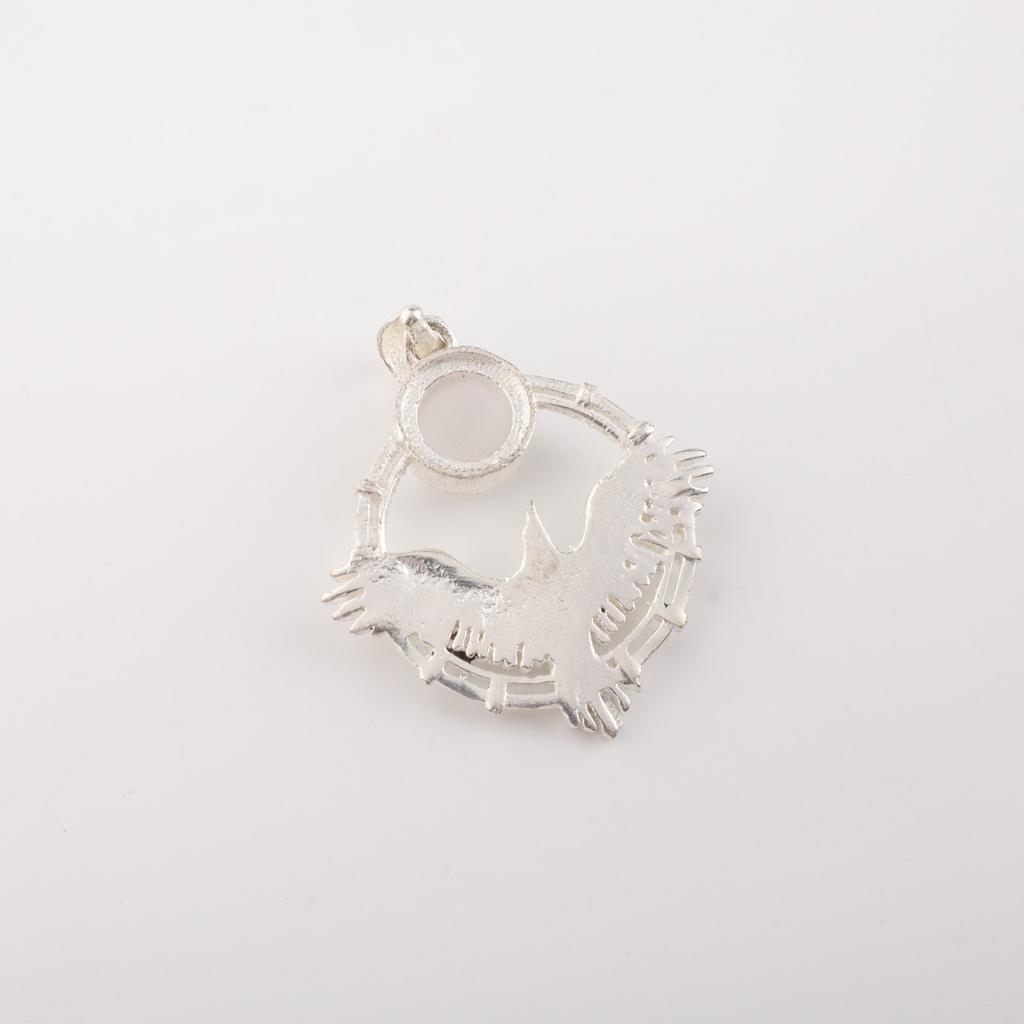 Selenite Gemstone 925 Sterling Silver Jewelry Pendant 1.43" Gift For Girlfriend CP-38-43