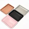 Stainless Steel Nail Art Tray Square Shape False Nails Dish Fashion Tools Tray