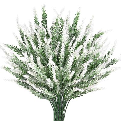 M-Modern-8 Pieces Of Artificial Lavender Artificial Flower Arrangement Garden Office Wedding Home Outdoor Decoration White