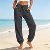 Pantalones Jogger Casuales para Mujer con Bolsillos, Color Pantalones Sueltos con Puños