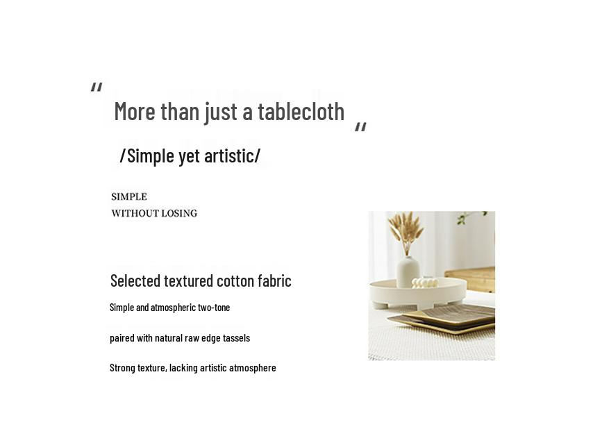 Boho Cotton Linen Tassel Tablecloth for Round Coffee & Dining Tables