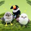 Yousheng 2Pcs Imitation Bird Toy Realistic Birdsong Cat Toy with Flapping Wings Rechargeable Touch Activated Interactive Chirping Plush Bird Toy