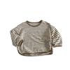 Kids' Striped Casual Korean-Style T-Shirt for Boys and Girls - Trendy and Versatile Baby and Children's Top