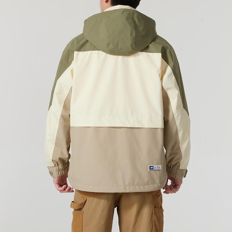 New Balance Jackets Men's Beige Hooded Moderate Other AMJ51310-DEK
