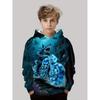 Autumn Winter Shark 3D Printed Hoodies Fashionable Casual Warm Sports Long Sleeved Children's Boy Hooded Sweatshirts