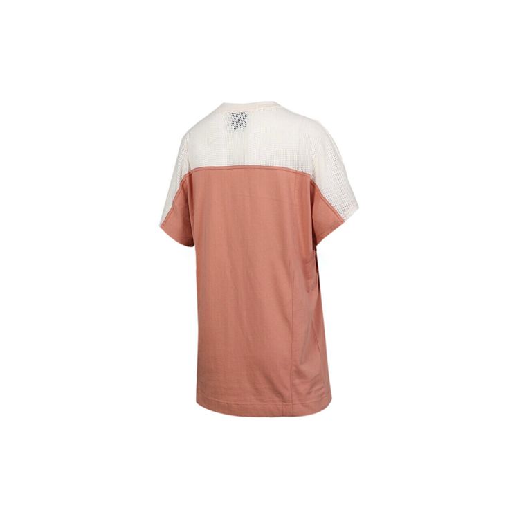 Nike Color Block Logo Print Round Neck Casual Sports T-Shirt Dress Women Dresses Pink AR2405-605