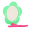 Bird Mirror Perch Flower Shape Decorative Plastic Parrot Mirror Stand Toy for Budgie Lovebird Cockatiel