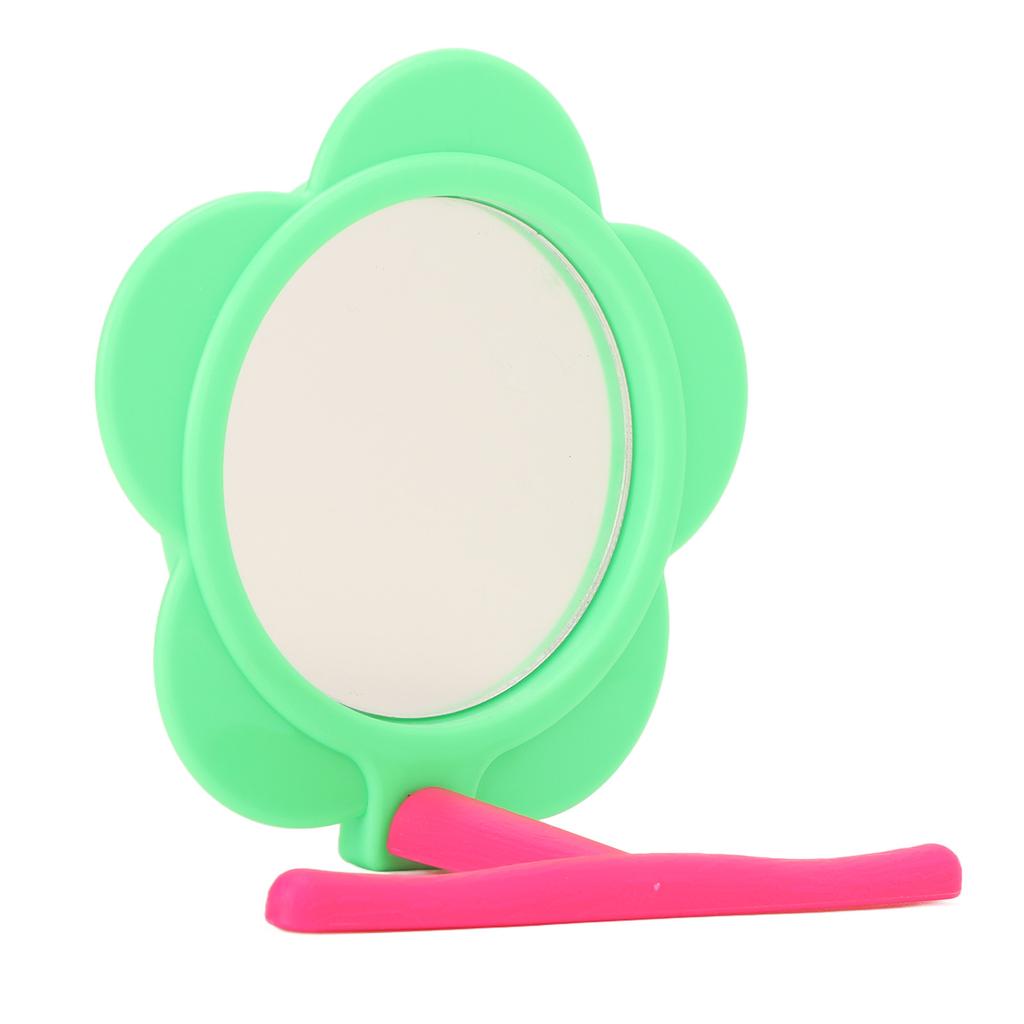 Bird Mirror Perch Flower Shape Decorative Plastic Parrot Mirror Stand Toy for Budgie Lovebird Cockatiel