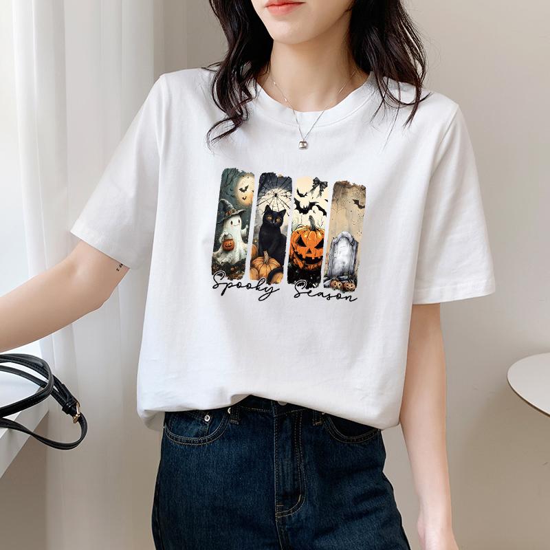 Halloween Stoffaufnäher, einfach zu druckende Aufkleber, T-Shirts, DIY Hüte und Sweatshirts, heißgepresste Aufnäher, Kleidungsetiketten