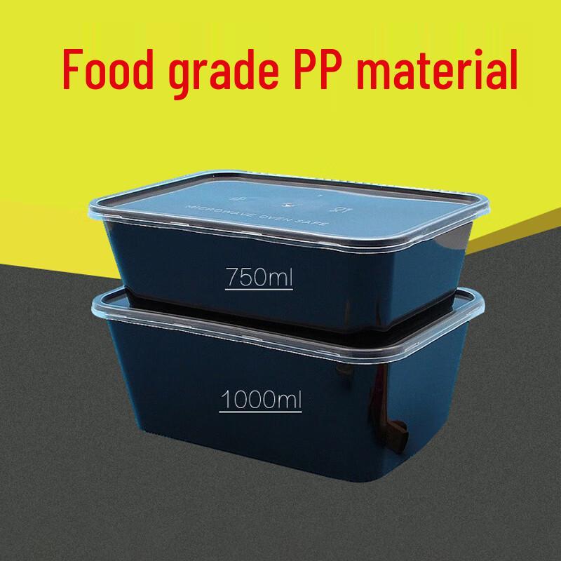 Disposable Rectangular Plastic Lunch Box 750ml