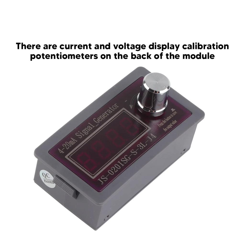 Adjustable 4 Digit Display 4‑20mA Current Voltage Signal Generator with Battery Power Supply Interface Analog Simulator Tools