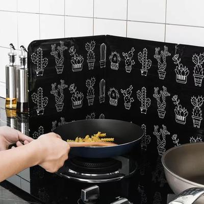 3-stronna osłona przeciwbryzgowa składana osłona przeciwbryzgowa tłuszczu folia aluminiowa ochrona przed pryskaniem oleju chroni kuchenkę przed rozpryskiwaniem jedzenia na kuchenkę do smażenia na patelni