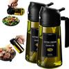 Dual-Use Glass Oil Spray & Pour Bottle - Large Capacity, Press-Type Design for Household Use