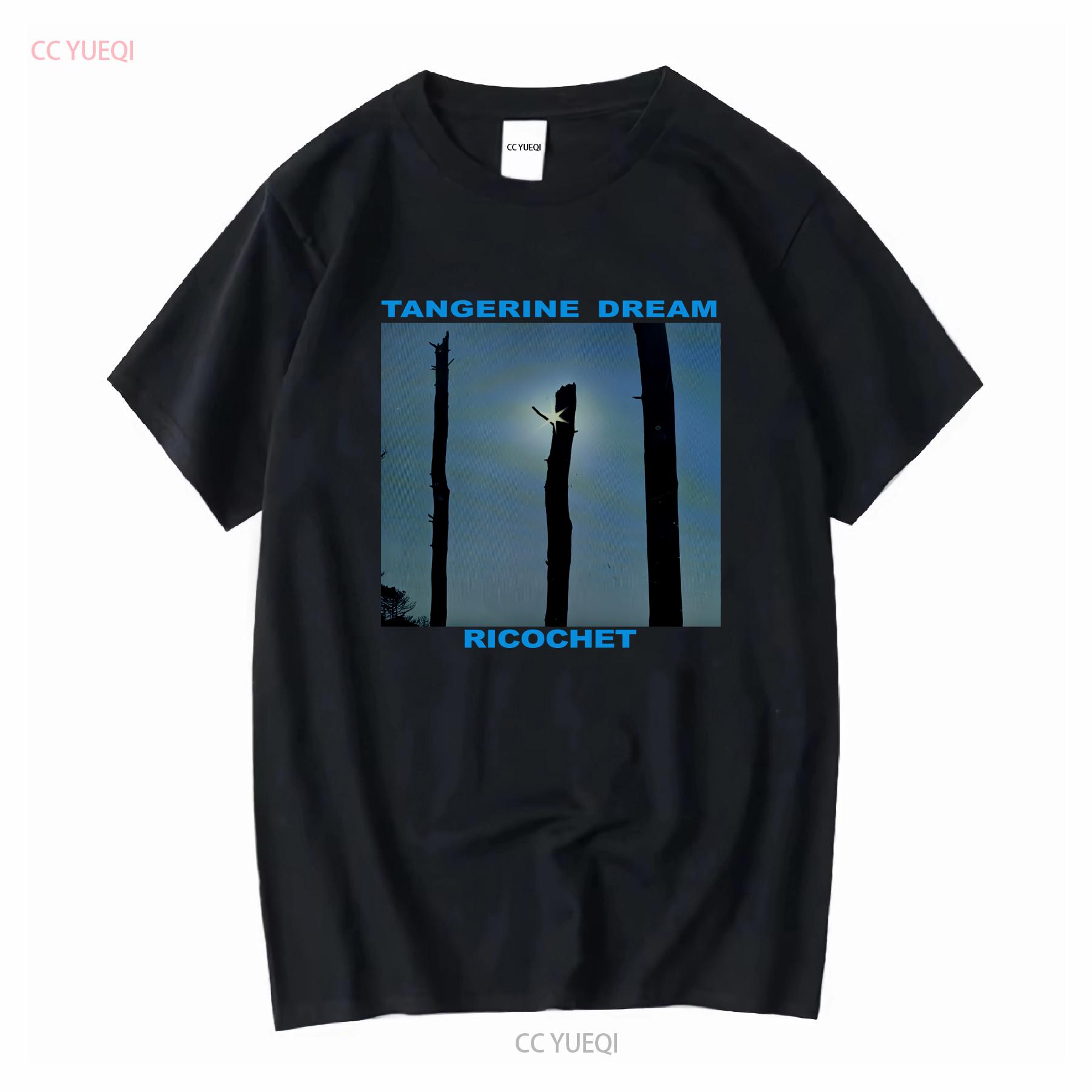 

Rare Tangerine Dream Ricochet Black All Size T Shirt vintage Washed Unisex streetwear Comfortable homme Casual Stretched 4XL