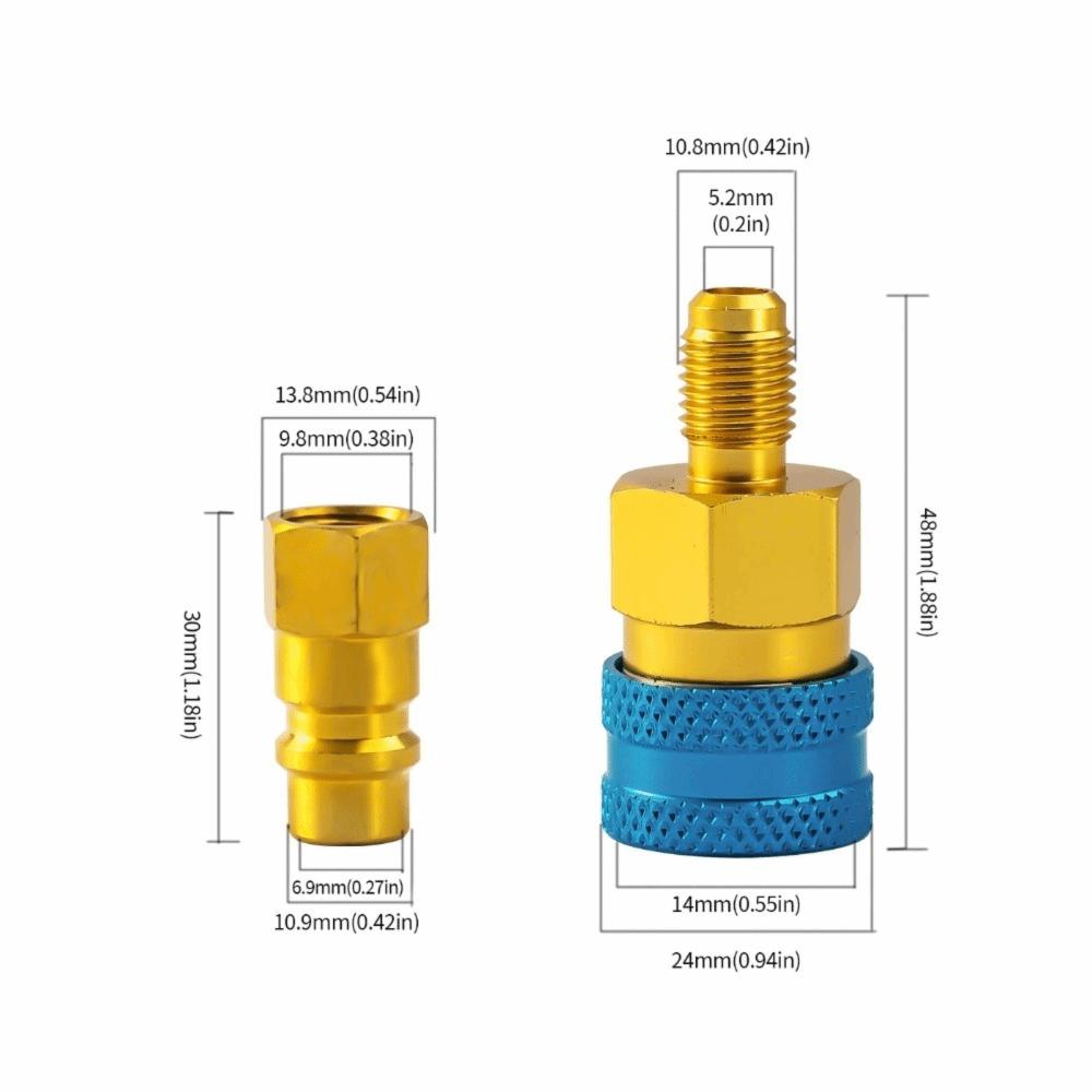 

Low Pressure Quick Fitting Connector Kit R1234YF Quick Couplers Kit Automotive Refrigeration Low Pressure