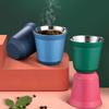 Camping Coffee Mug Water Cup Portable 80ml Capacity Stackable Pint Metal Drinking Glasses for