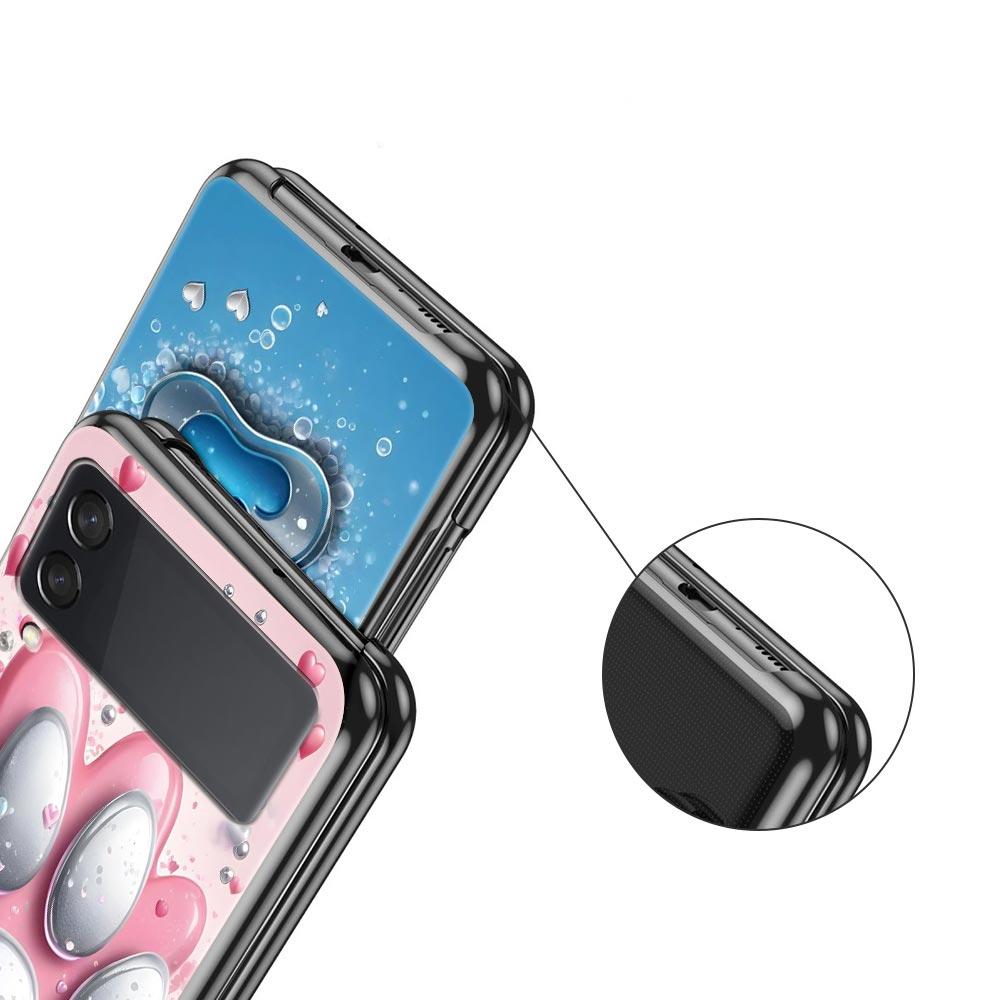 Og Paw Print Aesthetics Hard PC Phone Case For Samsung Galaxy Z Flip 7 6 5 4 Black Cover For Galaxy Z Flip 3 Foldable Fundas Bag