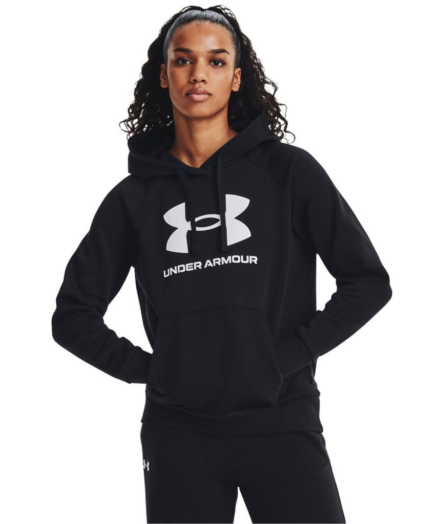 Under Armour UA Rival Fleece Velké Logo HDY Černá Bílá SM