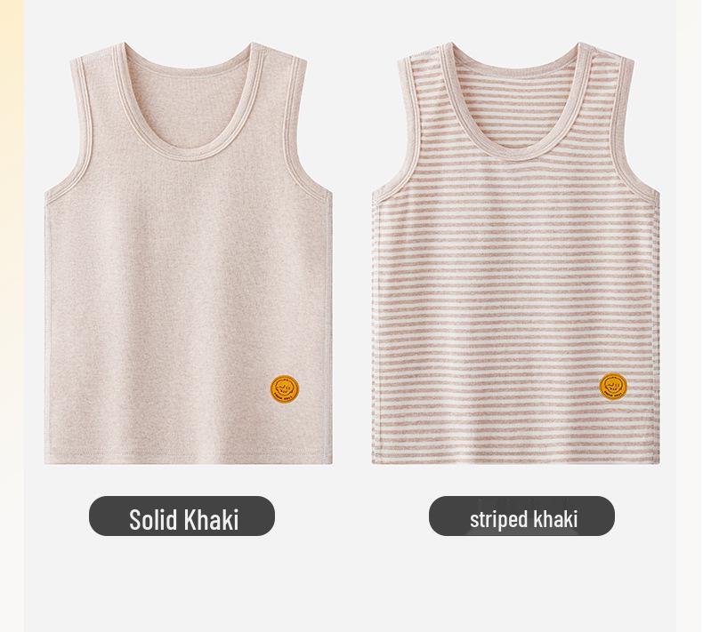 Colete térmico infantil de algodão - Camada base quente para crianças, ideal para outono/inverno.