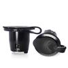 All Black NEMA 5-15P US Standard Industrial Plug with Waterproof Cover