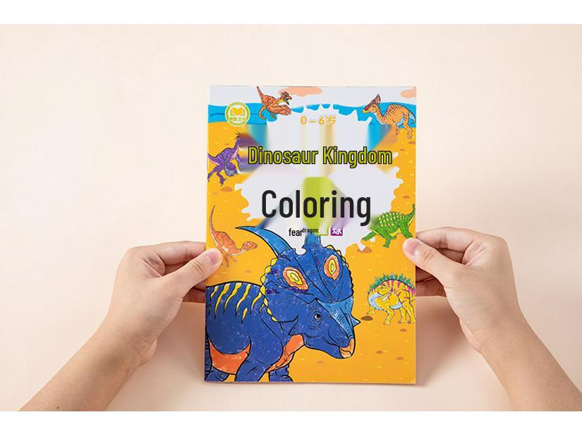 Dinosaur & Car Coloring Book for Kids Ages 3-6