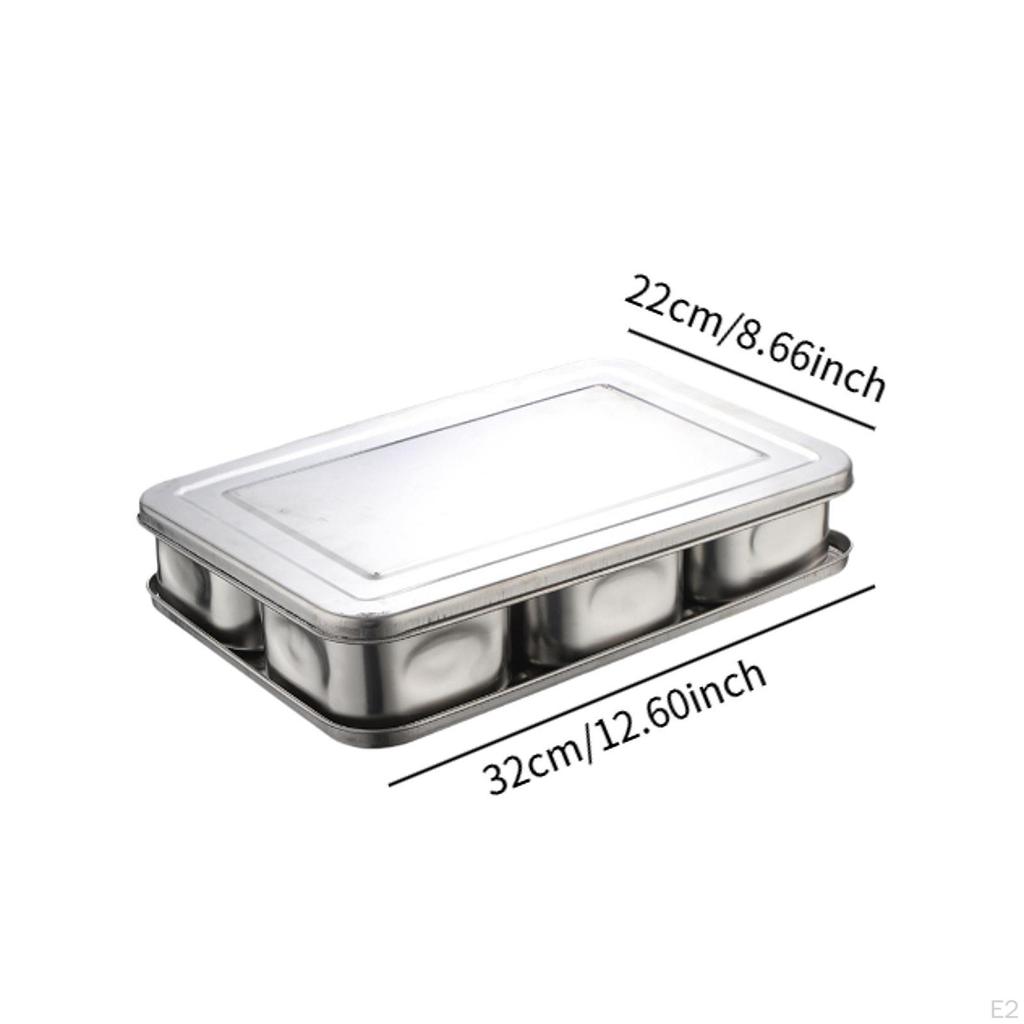 Seasoning Box Combination Detachable Spice Container Stainless Steel Jars for