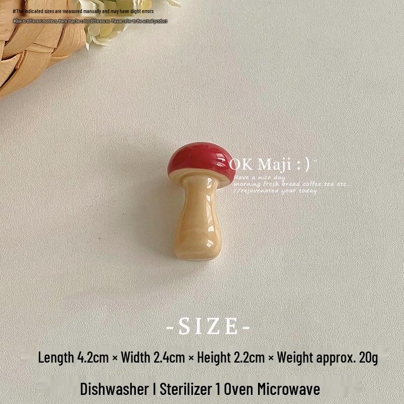 Exquisite Ceramic Mushroom Chopstick Rest Holder - Cute and Creative Chopstick Pillow Tray