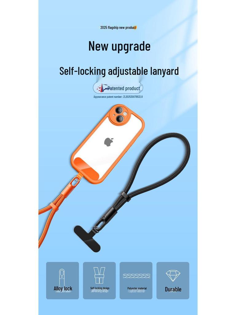 Adjustable Phone Lanyard Wrist Strap with Clip - Anti-drop, Anti-lost Self-locking Bracelet.