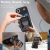 For iPhone Air Case Compatible with MagSafe Leather Back Phone Cover with Detachable Card Holder Kickstand