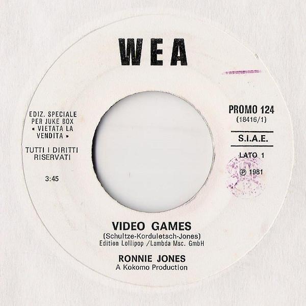 

7inch Record RONNIE JONES FRANCO SIMONE Video Games Tu Per Me PROMO124 FRANCO SIMONE 1981 Italy Dance Electronica Used
