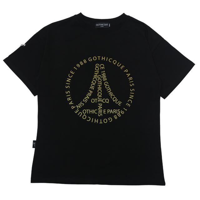 Godique Golden Logo T-Shirt Black/M