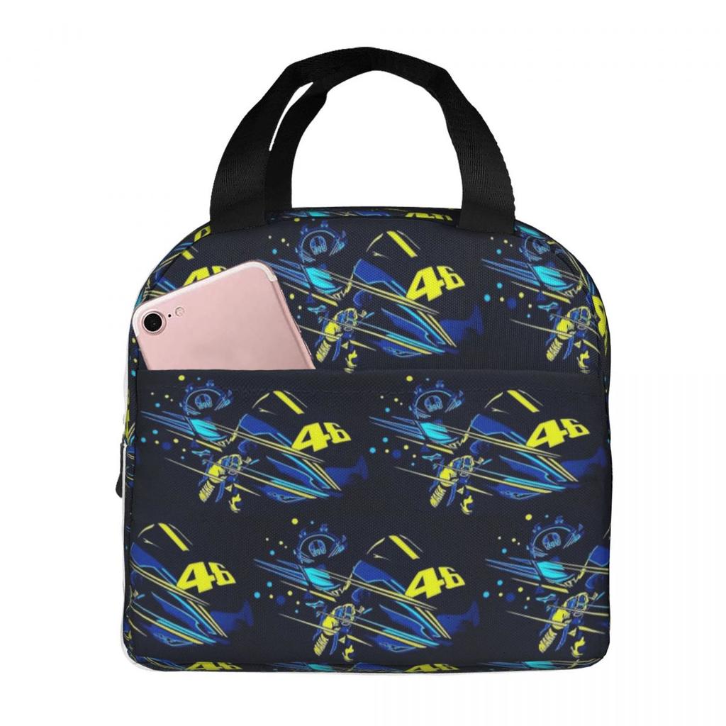 Motorcycle Racing Motor Rossi Insulated Lunch Bag for Women Children Portable Food Boxes Thermal Lunch Box Tote
