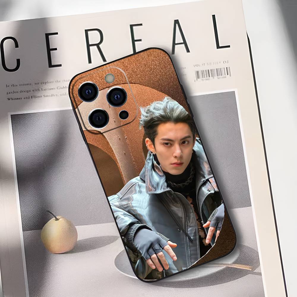 Wang Hedi Dylan Wang Actor Phone Case For IPhone 17,16,15,14,13,12,11,Plus,Pro,Max,Plus,XS,soft Case Black Silicone