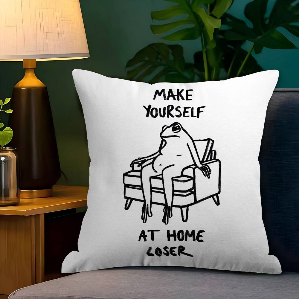 Humorous Slogan Nice Bum Cartoon Prints Pillow Cover Design Cushion Cover Decor Holiday Decorati