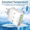 65W 6 Ports USB Fast Charger EU/US/UK Plug Quick Charge 3.0 for IPhone 16 15 14 13 Xiaomi Samsung Redmi K60 Travel Mobile Wall Charger