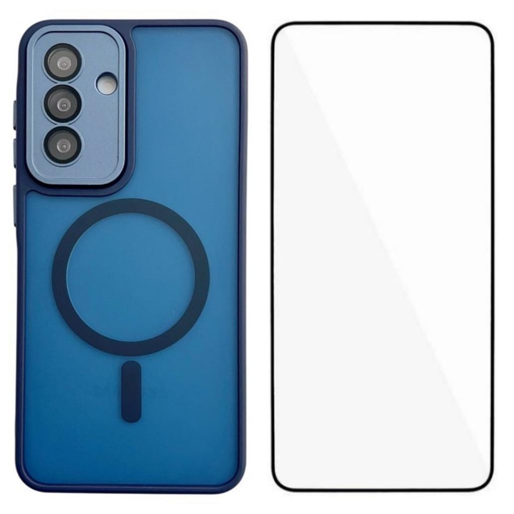 For Samsung Galaxy A35 5G Magnetic Case WANLONFENG QB Series PC TPU Phone Cover with Screen Film