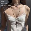 Mysterious Key Pendant Necklace Feature Adjustable Chain Length Gold/Silver Key Charm Collarbone Chain Gift