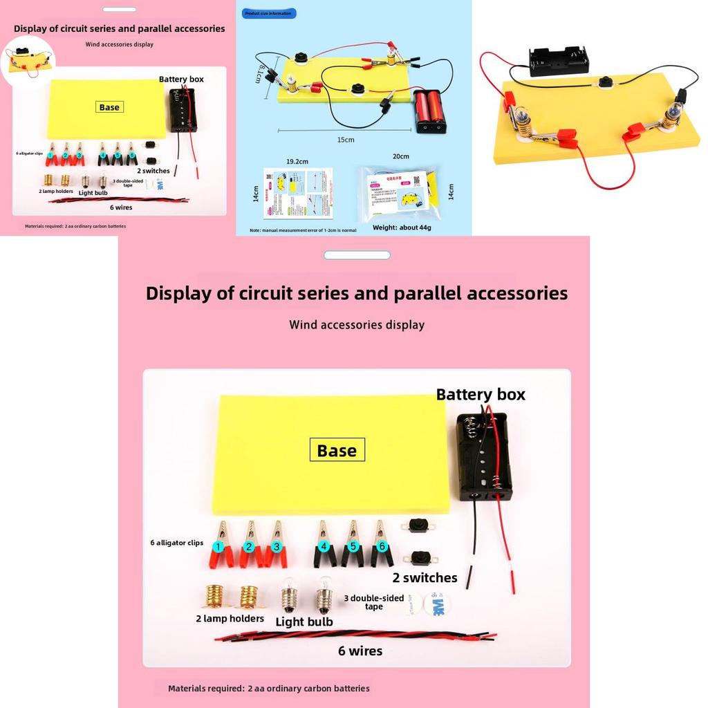Childrens Physics Experiment Set With Electrical Circuit Components For Science Education