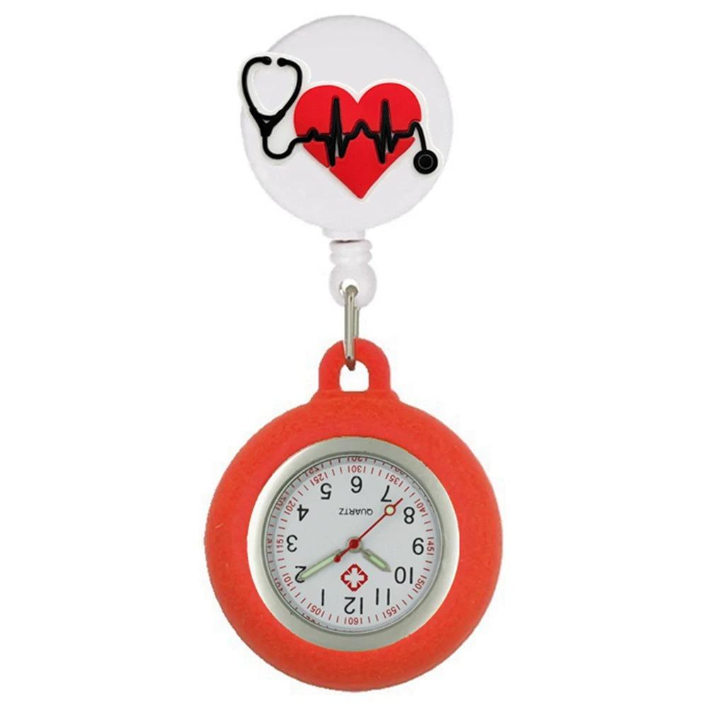 Retractable Clip Hang Clock Silicone Pocket Watches Wholesale FOB Pocket Watches Unisex