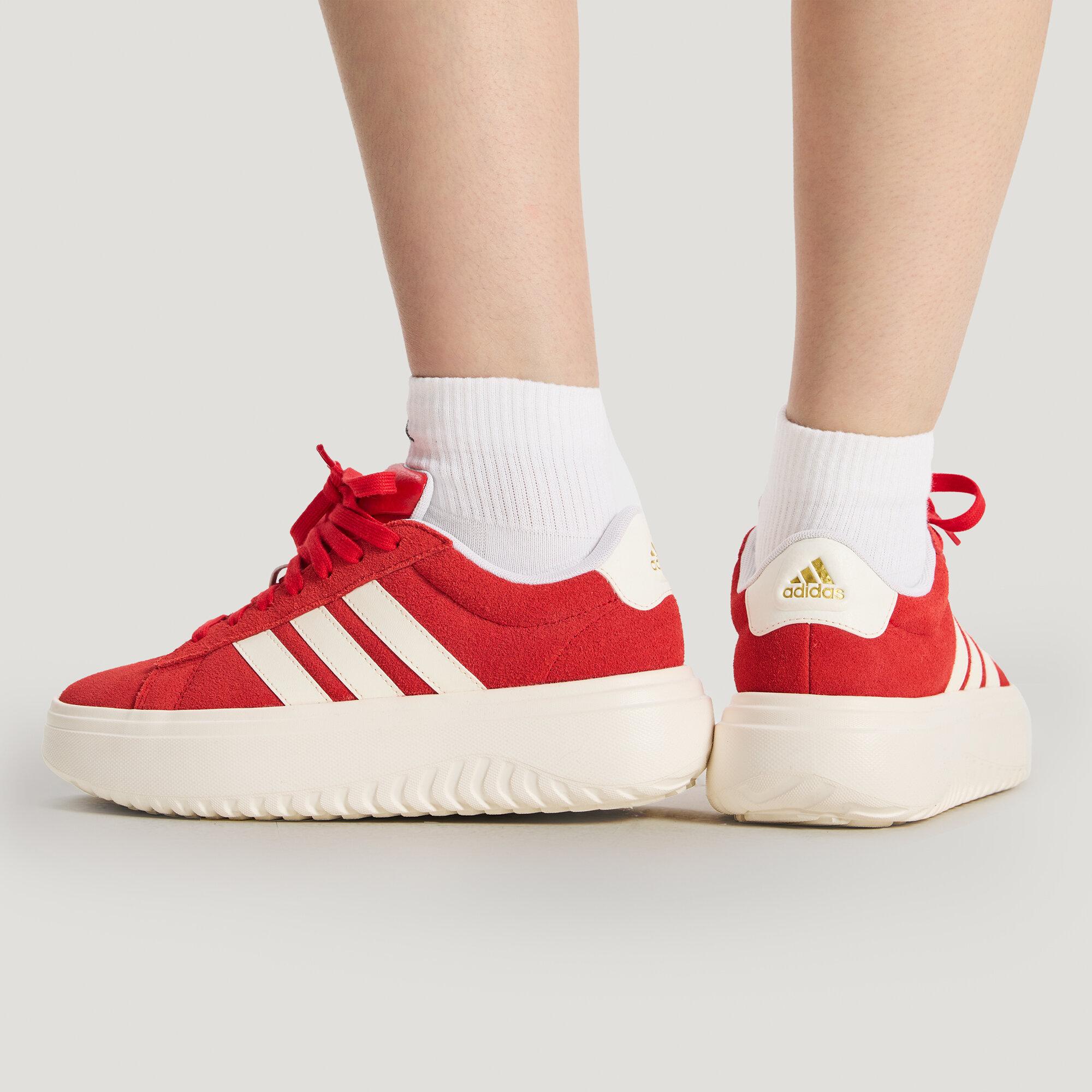 Adidas GRAND COURT PLATFORM Skateboard Shoes Women s Red 36