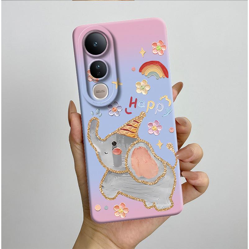For Vivo V50 Lite 5G Phone Case Aesthetic Luxury Soft Silicone Shockproof Camera Lens Protective Back Covers Anti Slip Fundas