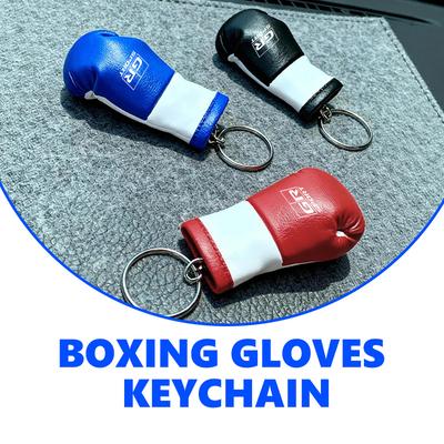 New Leather Boxing Gloves Keychain Boxing Fans Gift Backpack Key Pendant For Camry Highlander C-HR Hilux Vios Rav4 Prius