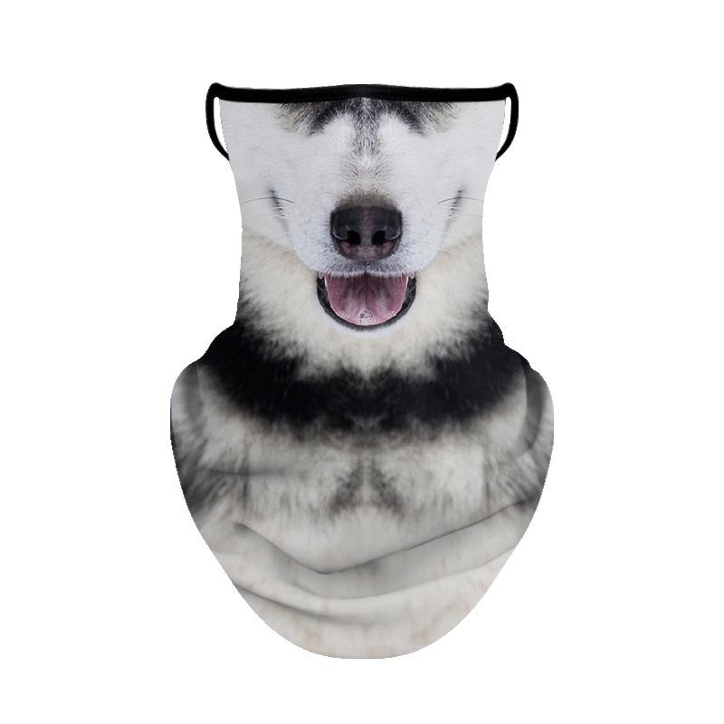 Maseczka na twarz ze zwierzętami TikTok: Zewnętrzny nakładany na uszy komin na szyję z filtrem przeciwsłonecznym do jazdy na rowerze, jedwab lodowy, oddychający, gotowy na lato