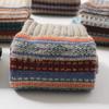5 Pairs Women's Striped Pattern Thermal Thick Crew Socks
