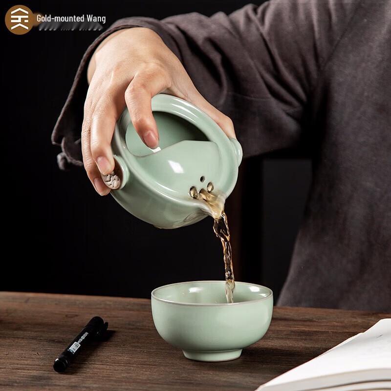 Auspicious Dragon Ceramic Kung Fu Travel Tea Set